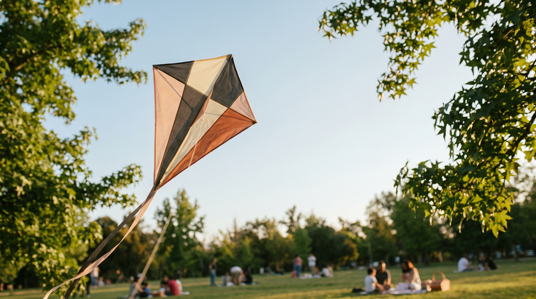 Volantín sobre un parque de Santiago, artículo sobre ejercicio en Fiestas Patrias