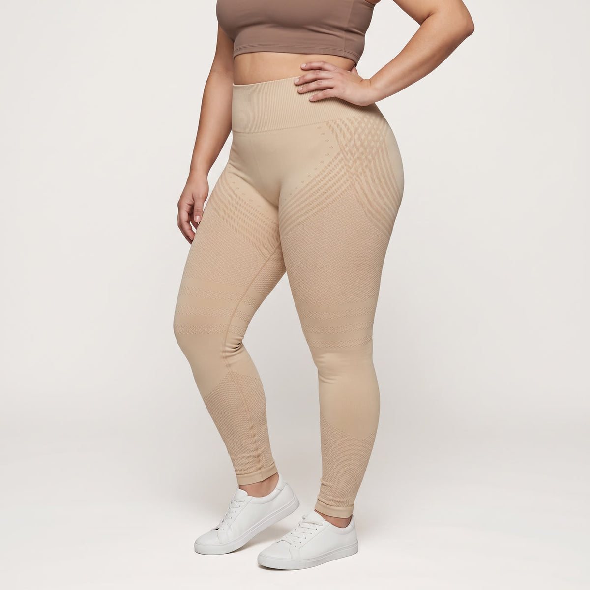 Calzas 3D Lissensa color Beige, vista frontal